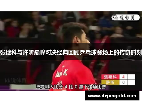 张继科与许昕巅峰对决经典回顾乒乓球赛场上的传奇时刻